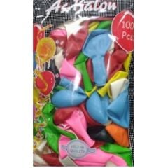 Toptan As Balon Pastel Karışık Renk 12 İnç 100'lü