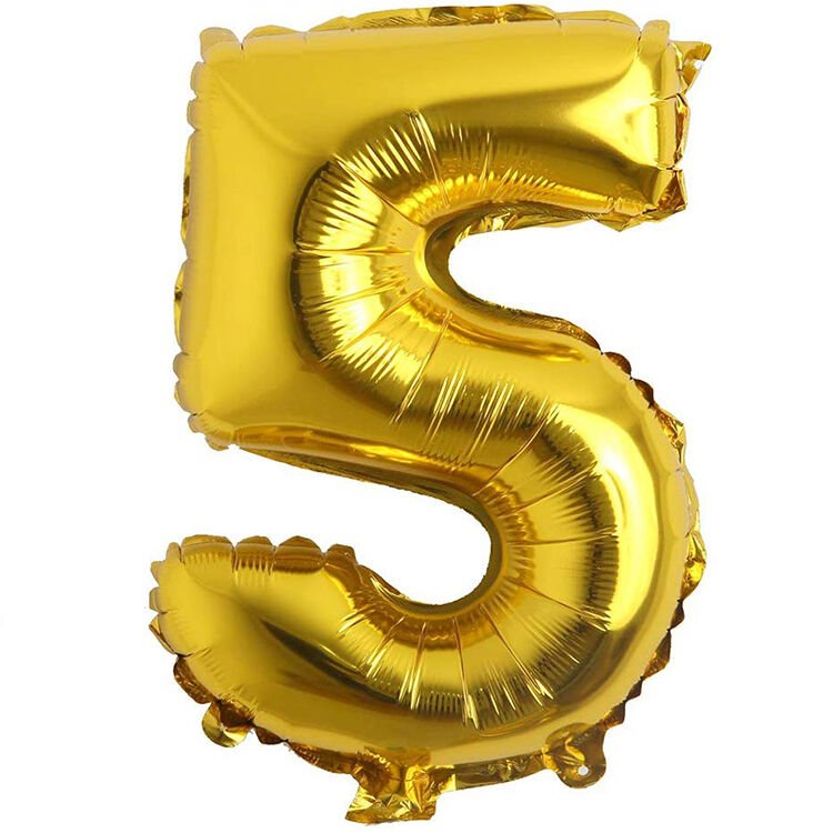 Toptan 16'' Gold 5 Folyo Balon