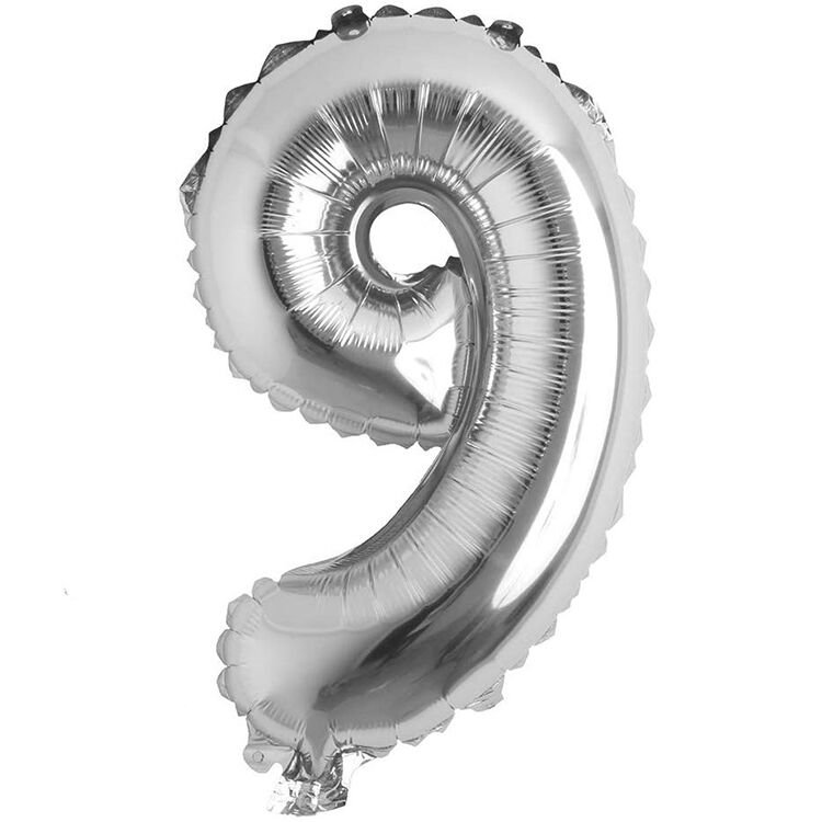 Toptan 16'' Gümüş 9 Folyo Balon