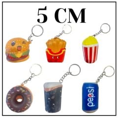 Toptan Sukuşi Anahtarlık Karışık Fast Food Model