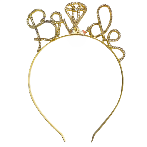 Toptan Taşlı Lüks Taç Yüzüklü Bride Model Gold