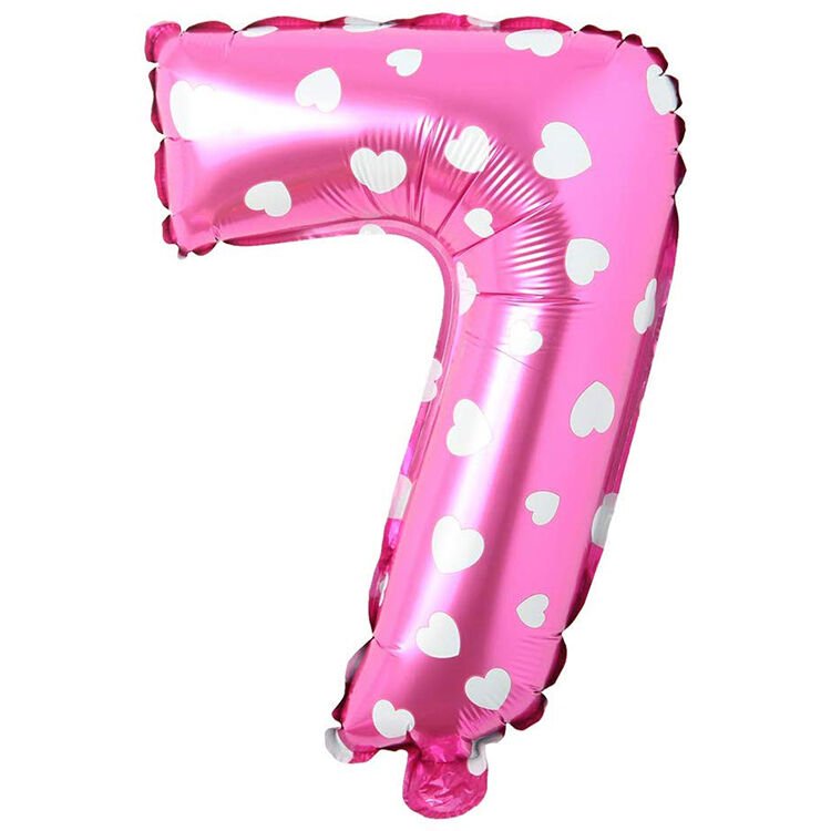 Toptan 16'' Pembe Kalpli 7 Folyo Balon