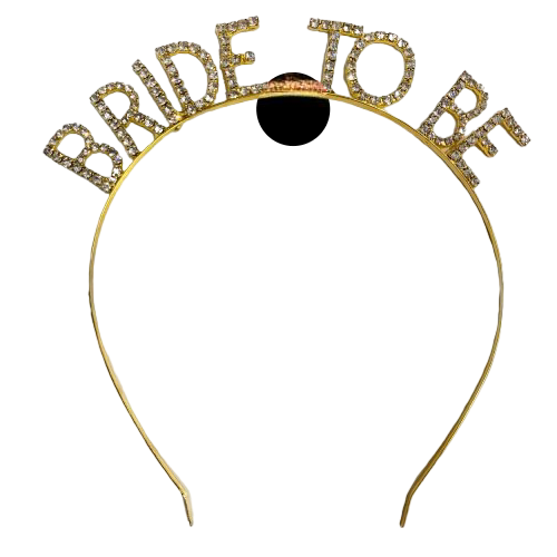 Toptan Taşlı Lüks Taç Bride To Be Model Gold