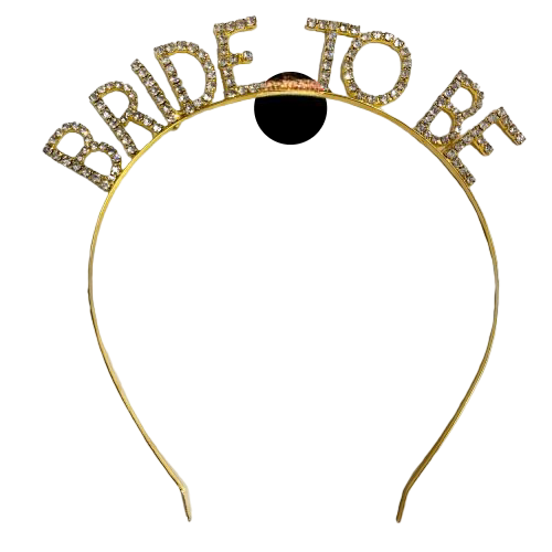 Toptan Taşlı Lüks Taç Bride To Be Model Gold
