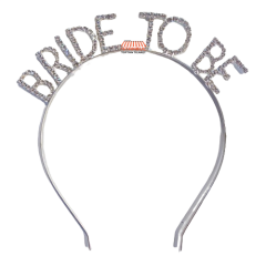 Toptan Taşlı Lüks Taç Bride To Be Model Gümüş