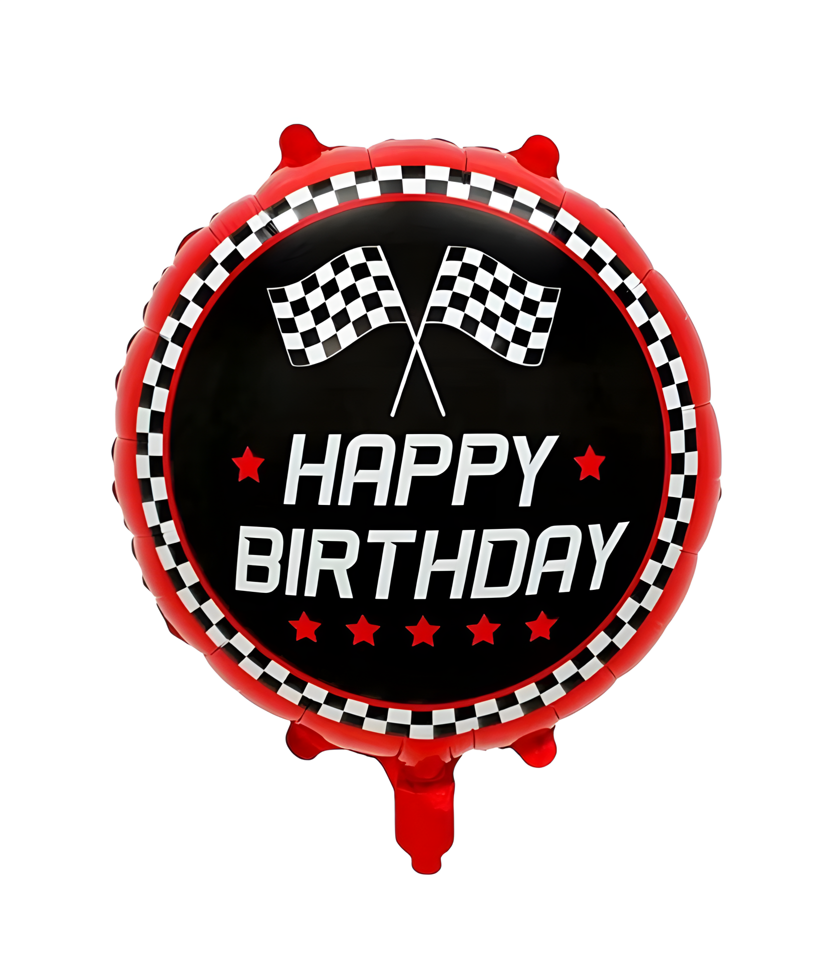 Toptan 18'' Damalı Happy Birthday Folyo Balon