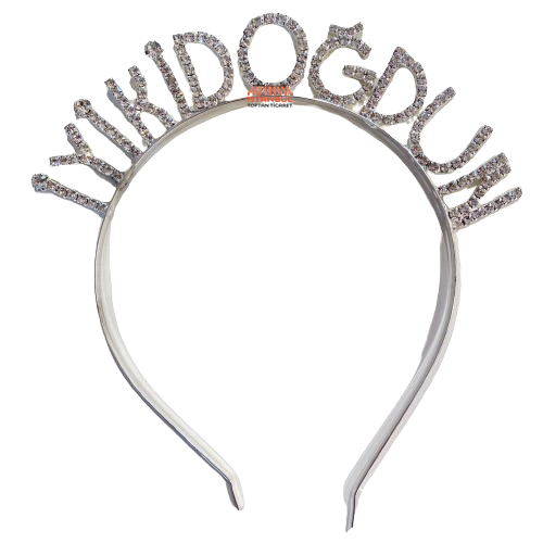 Toptan Taşlı Lüks Taç İyi Ki Doğdun Model Gümüş