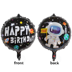 Toptan 18'' Yuvarlak Astronot Folyo Balon