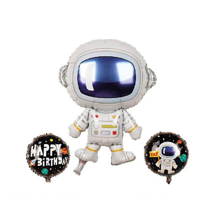 Toptan Astronot 3’lü Set Folyo Balon