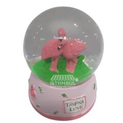 Toptan Flamingo Model Kar Küresi 7 cm