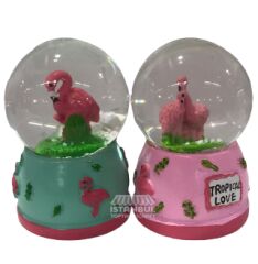 Toptan Flamingo Model Kar Küresi 7 cm