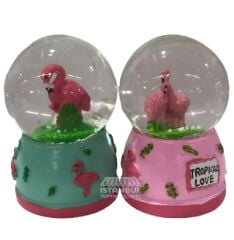 Toptan Flamingo Model Kar Küresi 7 cm