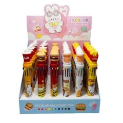 Toptan On Renkli Tükenmez Kalem Fast Food