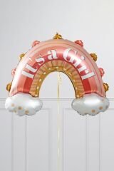 Toptan ''IT'S A GIRL'' Gökkuşağı Folyo Balon