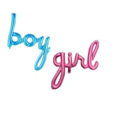 Toptan Boy-Girl İmza Birleşik 2'li Folyo Balon