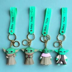 Toptan Baby Yoda Temalı Büyük Boy Anahtarlık