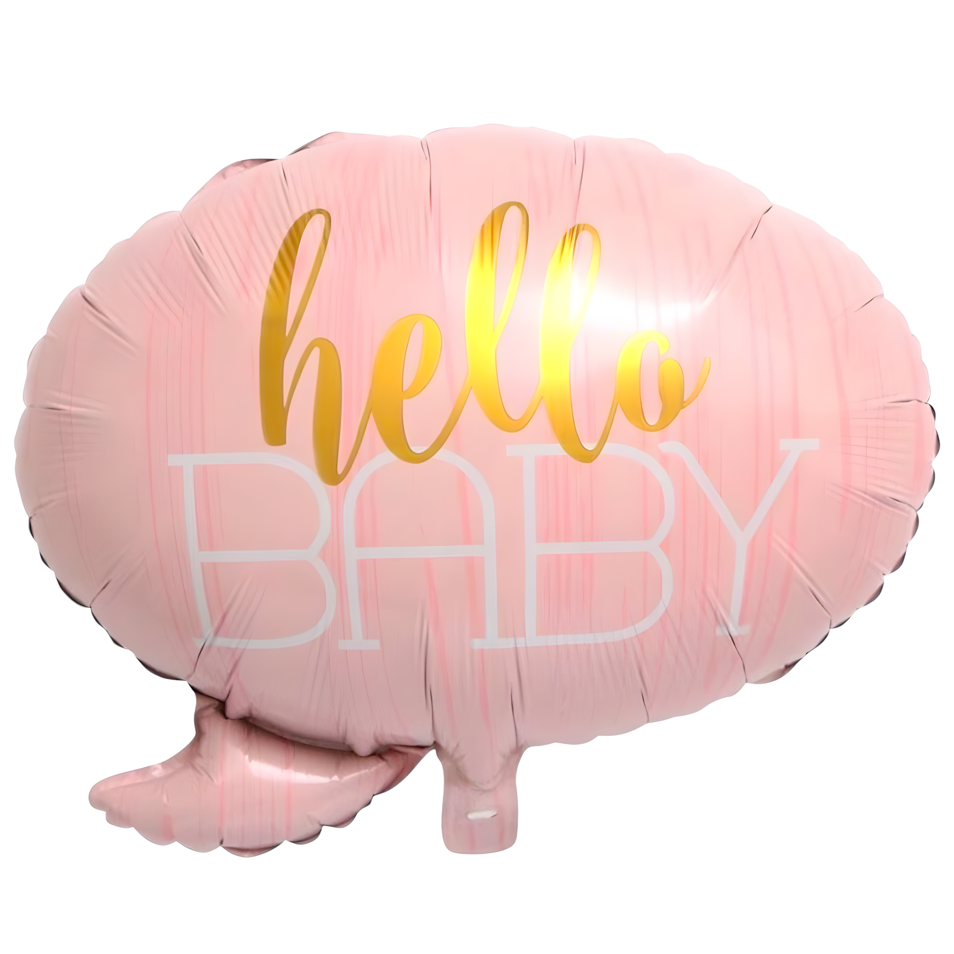 Toptan Hello Baby Pembe Folyo Balon