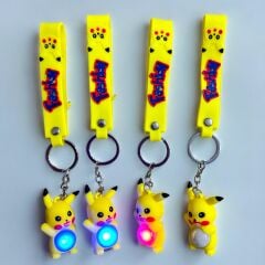 Toptan Işıklı Pikachu Temalı Anahtarlık