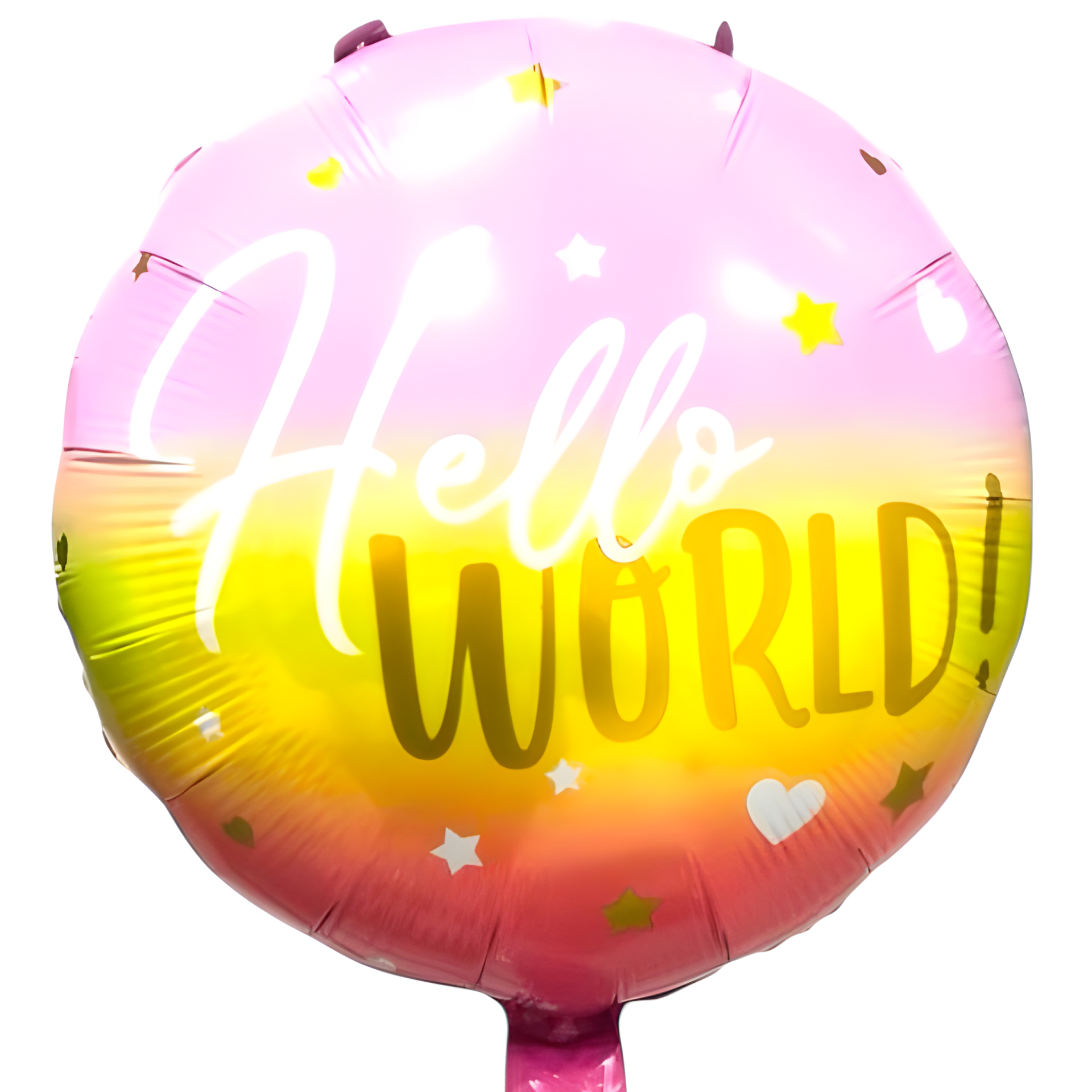 Toptan 18'' Yuvarlak HELLO WORLD! Folyo Balon