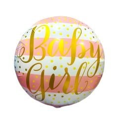Toptan 18'' Yuvarlak BABY GIRL Folyo Balon