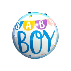 Toptan 18'' Yuvarlak BABY BOY Folyo Balon