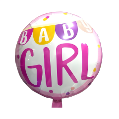 Toptan 18'' Yuvarlak BABY GIRL! Folyo Balon