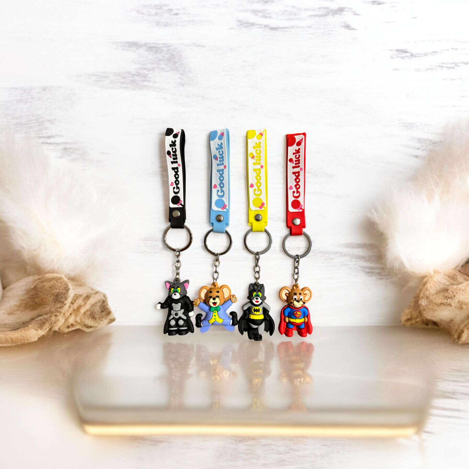 Toptan Süper Kahraman Fare Temalı Anahtarlık