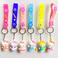 Toptan Hello Kitty Sakura Temalı Anahtarlık