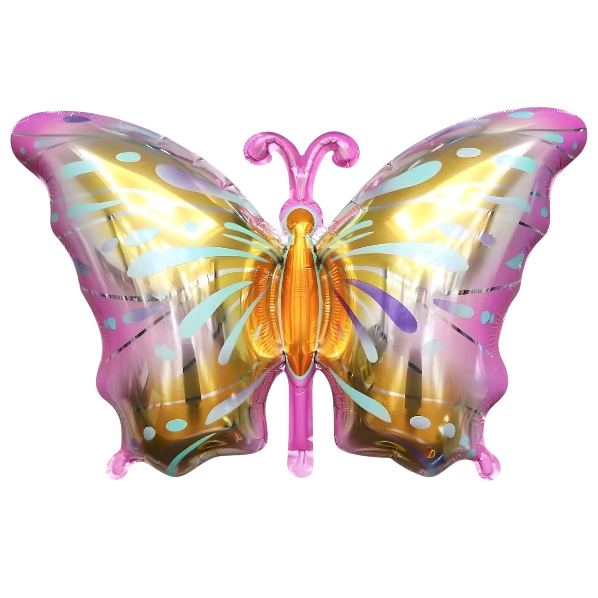 Toptan Pembe Gold Kelebek Folyo Balon