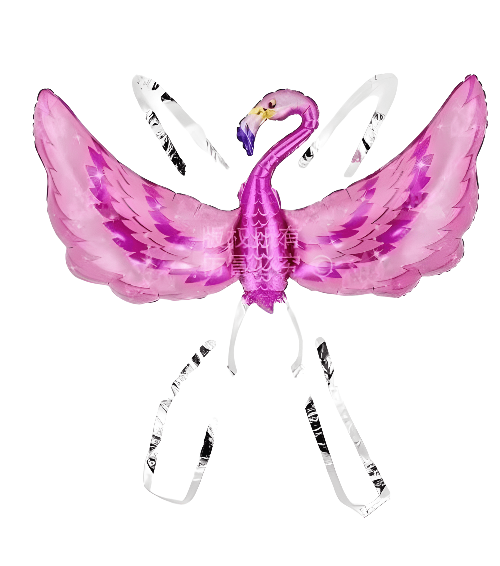 Toptan Kanatlı Flamingo Pembe Folyo Balon