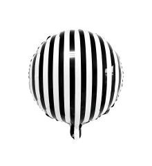 Toptan 18” Yuvarlak Siyah Beyaz Folyo Balon
