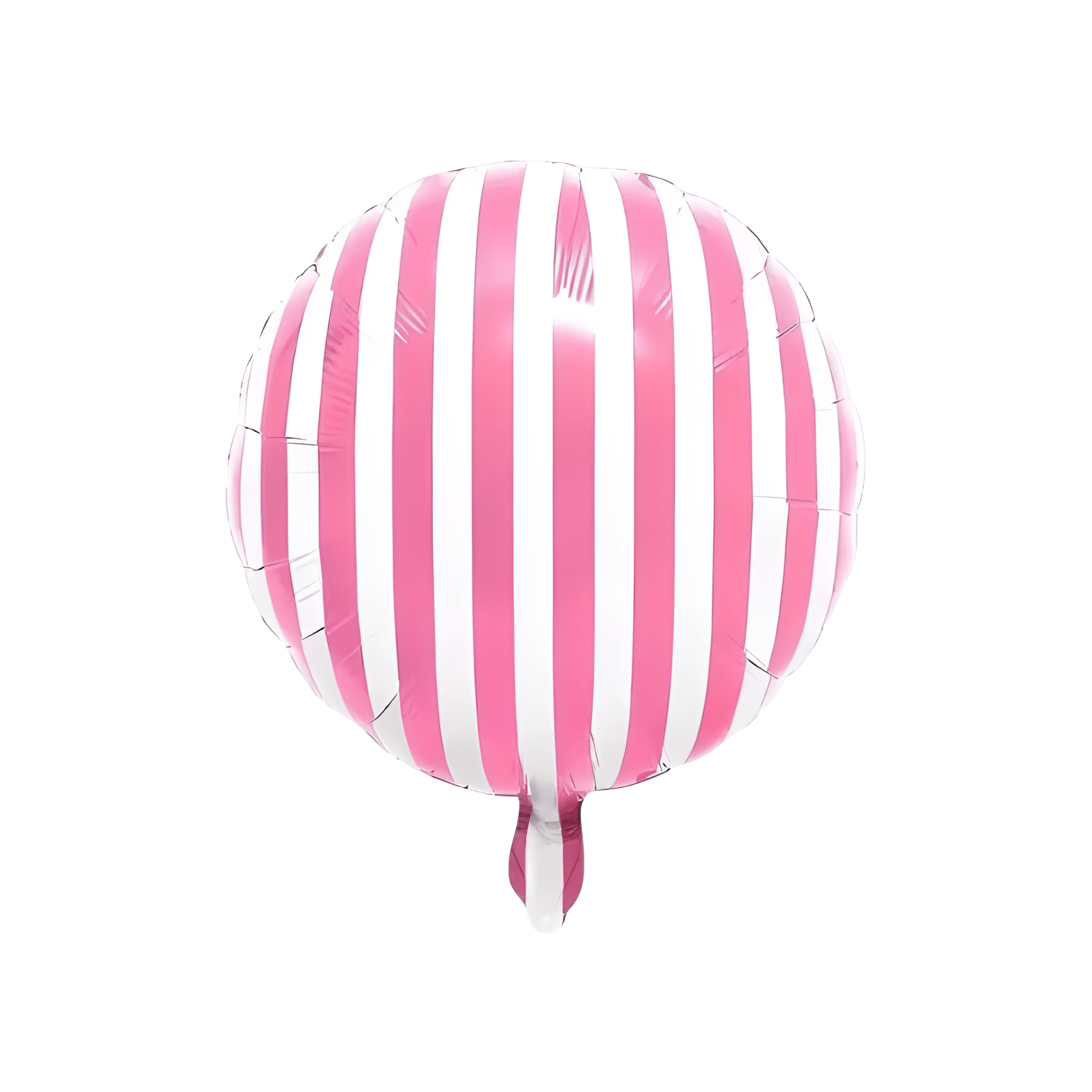 Toptan 18” Yuvarlak Pembe-Beyaz Folyo Balon