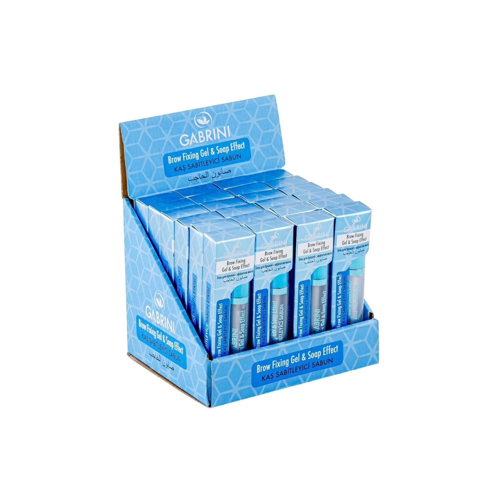 Toptan Gabrini Brow Fixing Gel & Soap Effect – 24'lü Paket
