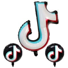 Toptan Tiktok 3’lü Set Folyo Balon