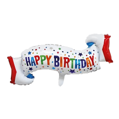 Toptan Happy Birthday Kurdele Folyo Balon