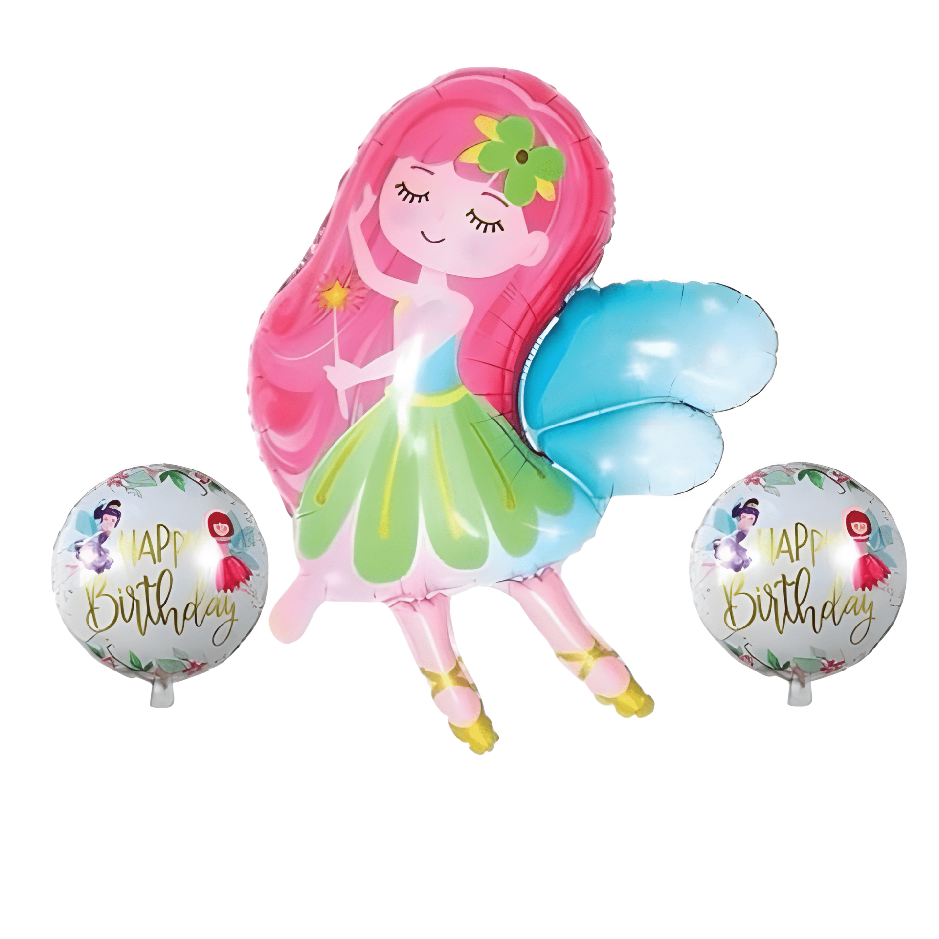 Toptan Peri Kız 3’lü Set Folyo Balon