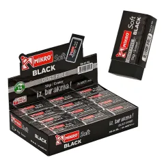 Toptan Siyah Soft Silgi – 24 lü Paket