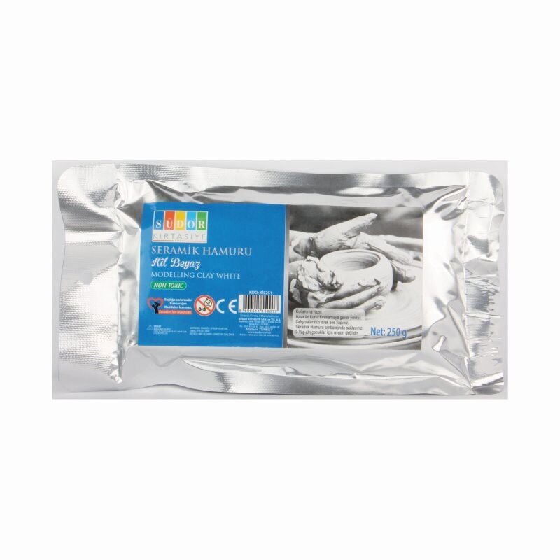 Toptan Seramik Kil – Beyaz – 250 gr