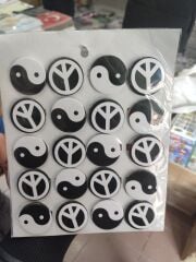 Toptan Yin Yang Sembol Rozeti