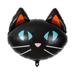 Toptan Siyah Kedi Kafa Folyo Balon