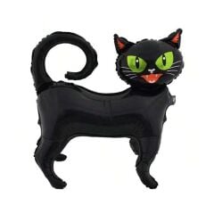 Toptan Ayaklı Siyah Kedi Folyo Balon