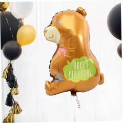 Toptan Ayı Happy Birthday Folyo Balon