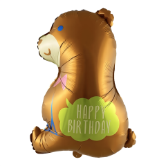 Toptan Ayı Happy Birthday Folyo Balon