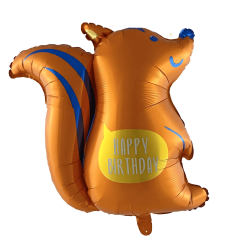 Toptan Sincap Happy Birthday Folyo Balon