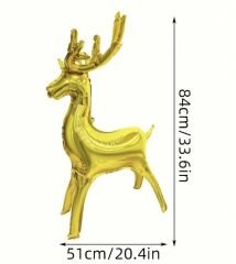 Toptan Küçük Gold Ayaklı Geyik Folyo Balon