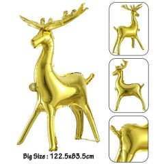 Toptan Büyük Gold Ayaklı Geyik Folyo Balon