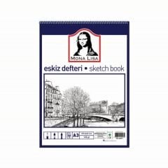 Toptan Monalisa Eskiz Defteri – A3 – 120 g – 50 Yaprak – Telli