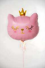 Toptan Kedi Pembe Folyo Balon