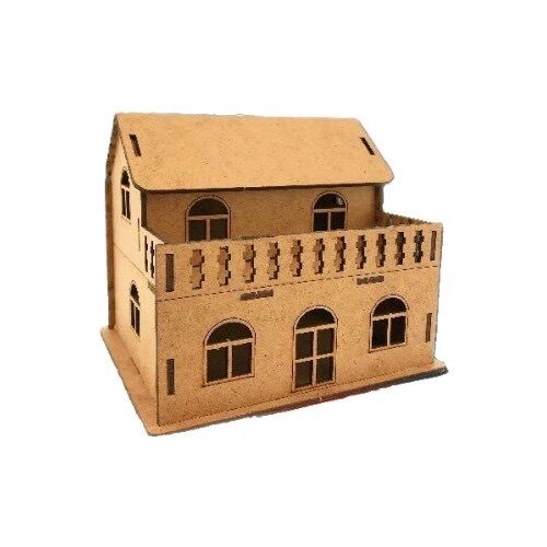 Toptan Alsa Ahşap Maket Balkonlu Ev