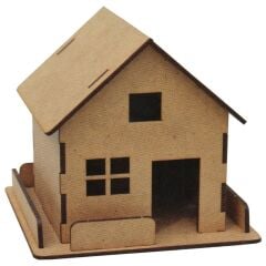 Toptan Alsa Ahşap Maket Çitli Ev